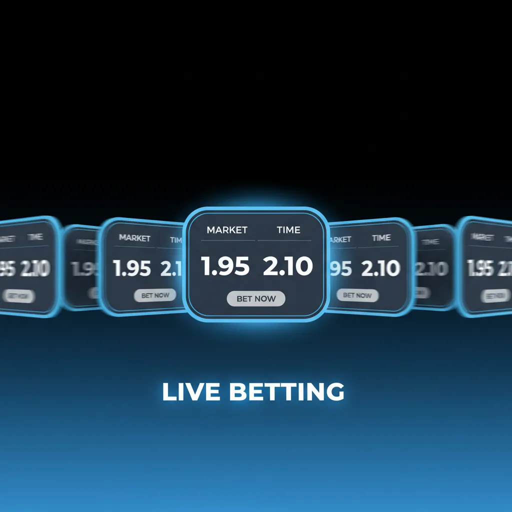 Live betting screen with in‑play odds for football, tennis, basketball, and cricket, plus cash out and real-time stats.