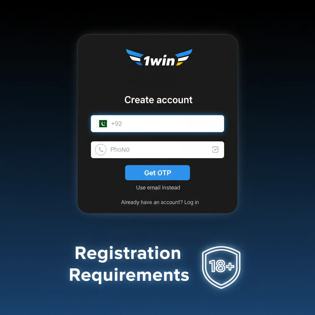 Registration requirements: 18+ in Pakistan, CNIC/passport match, one account, Pakistani phone & email, own payment method.
