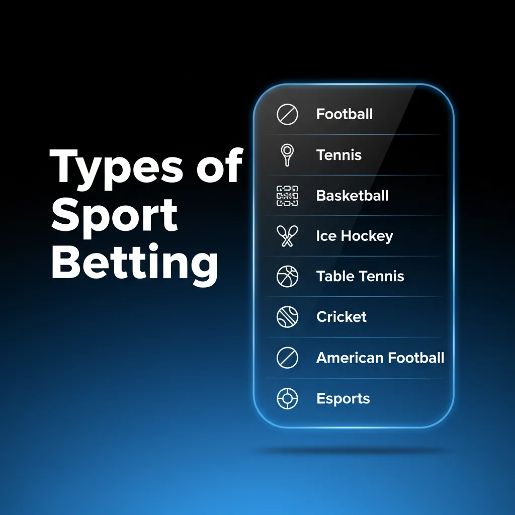 Illustration of sports betting options: pre-match/live markets for cricket, football, tennis, kabaddi.