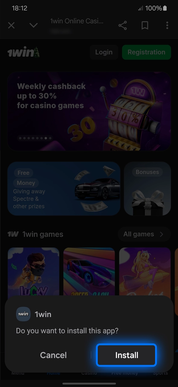 Discover simple steps how to install the 1win casino app.