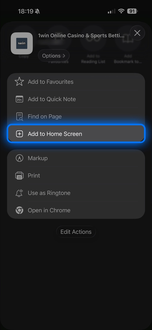 See how to save the 1win casino app for quick access on iOS.
