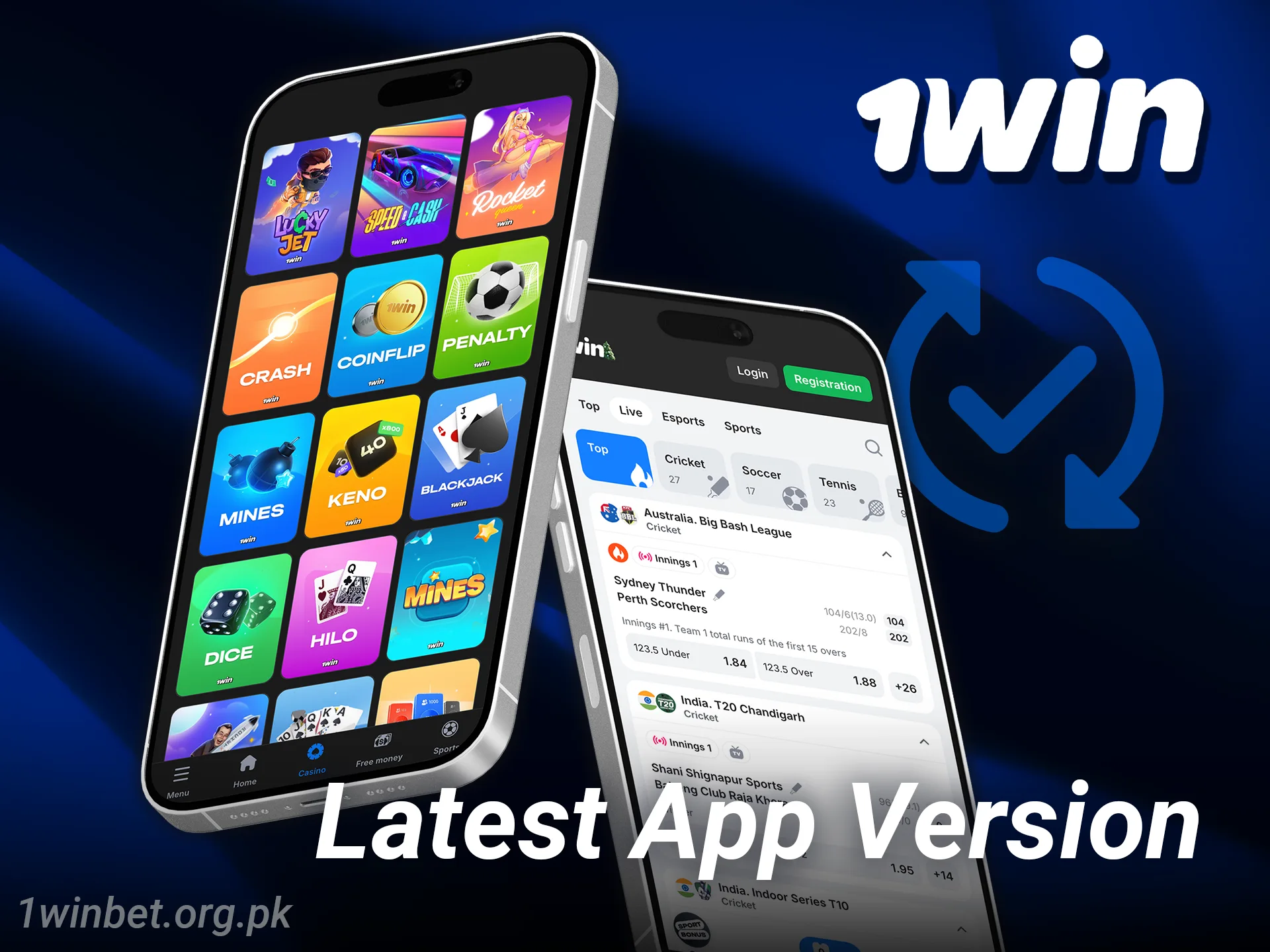 Explore new features in the updated 1win casino app.