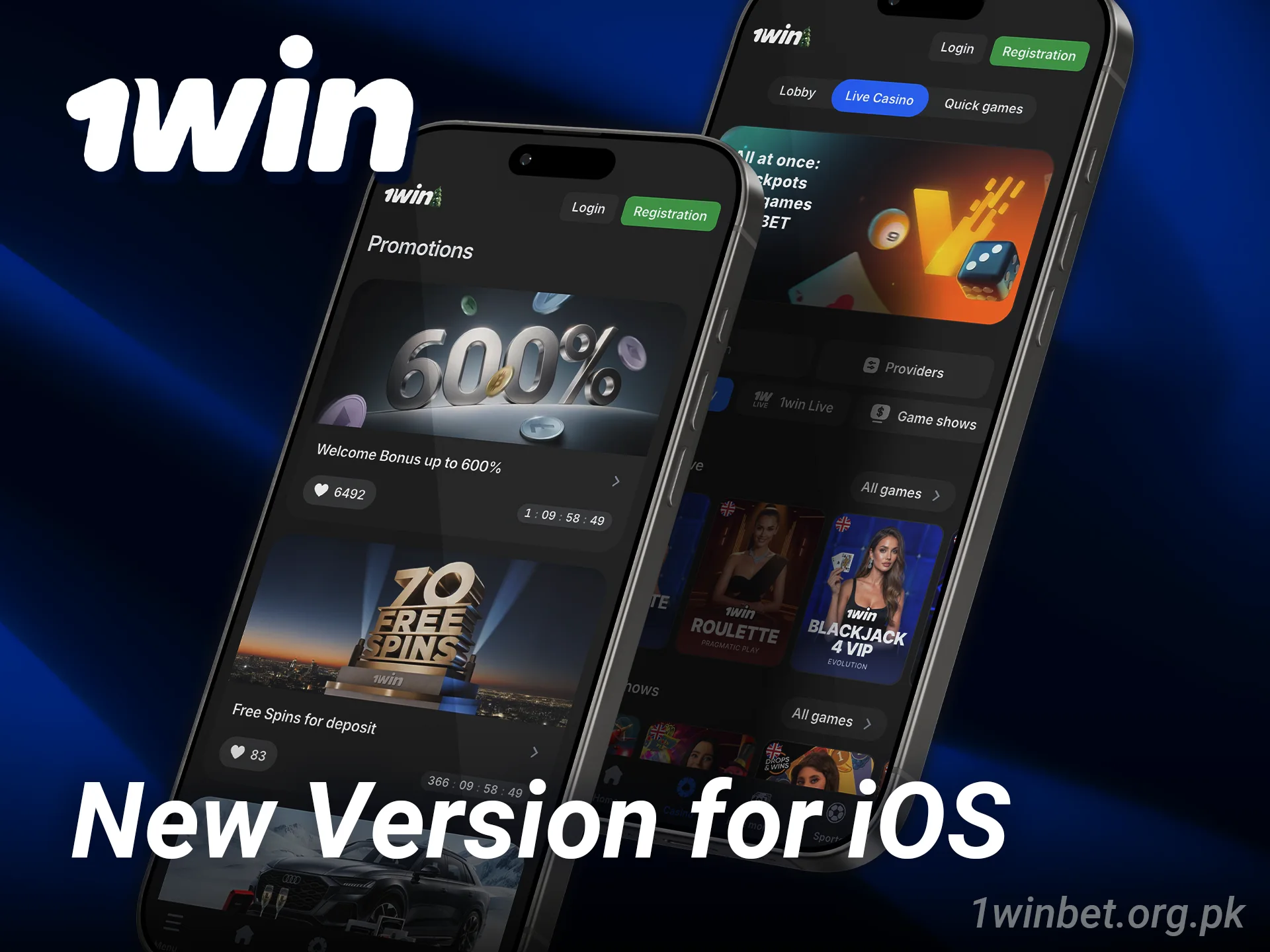 Install the latest iOS version of the 1win casino app.