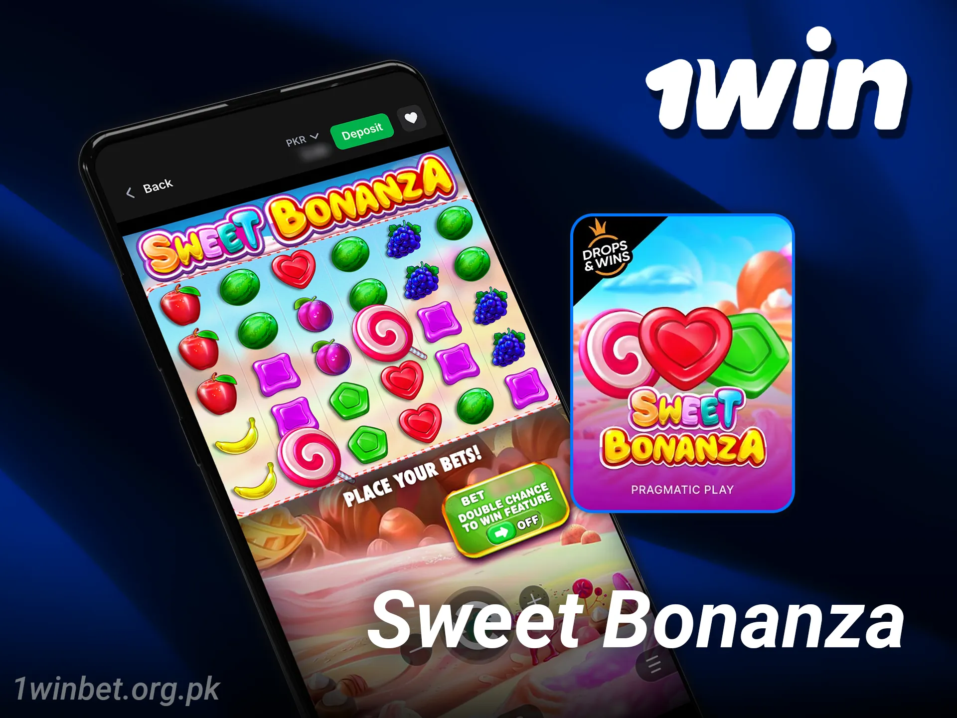 Enjoy Sweet Bonanza on mobile at 1win casino.
