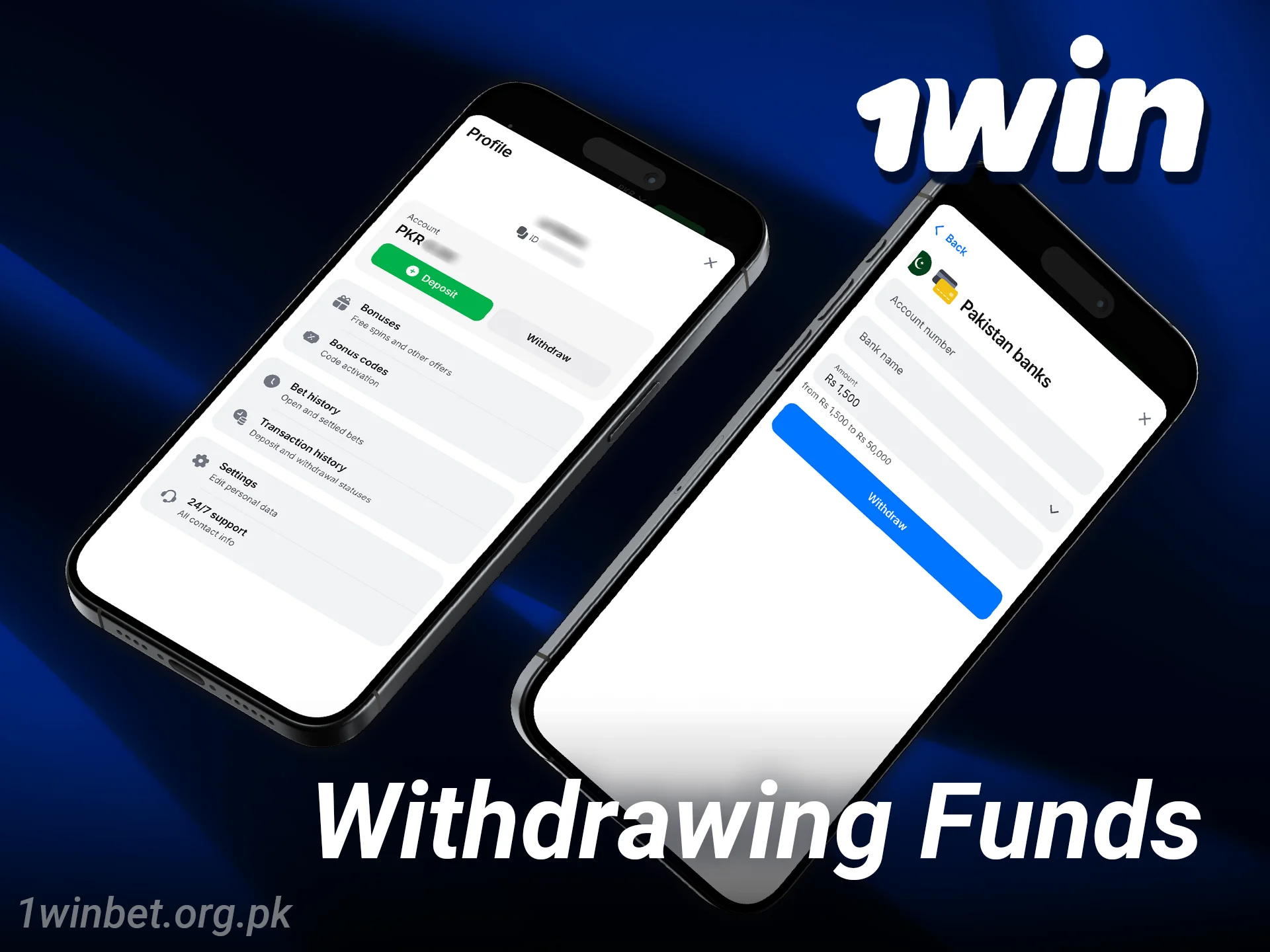 Follow easy steps to withdraw money from 1win casino.