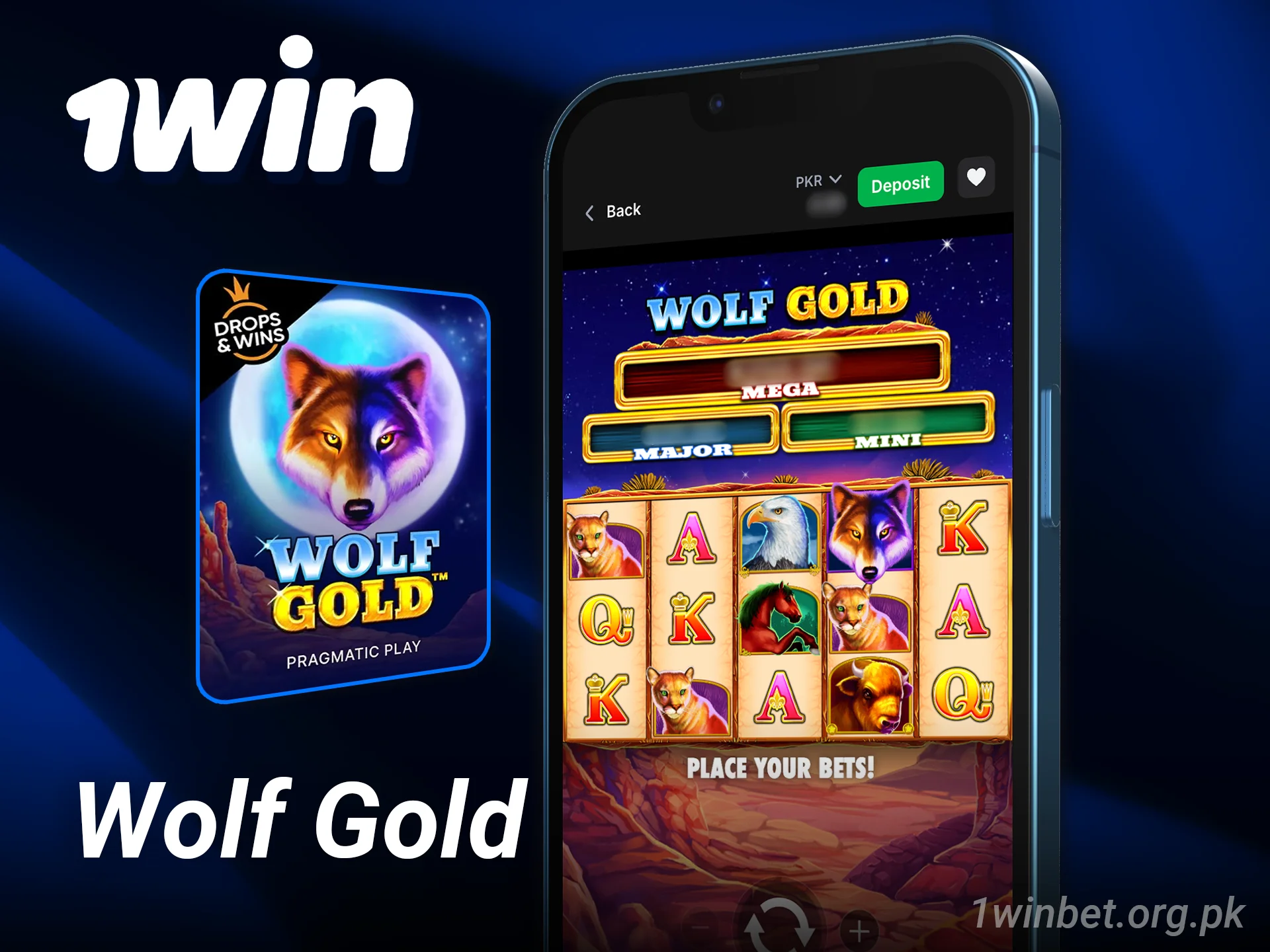 Explore Wolf Gold on mobile with the 1win casino app.