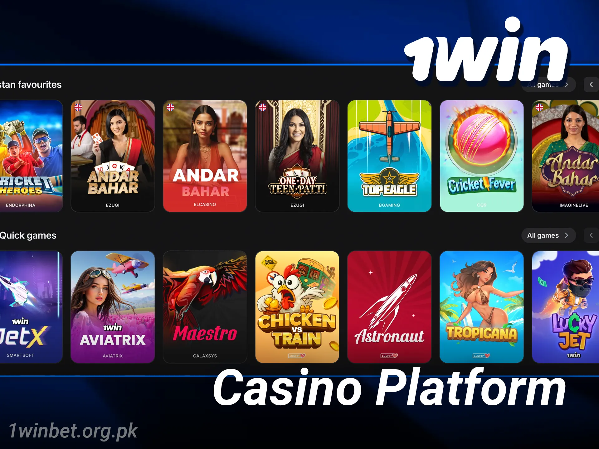 Explore the 1win casino platform designed for players in Pakistan.