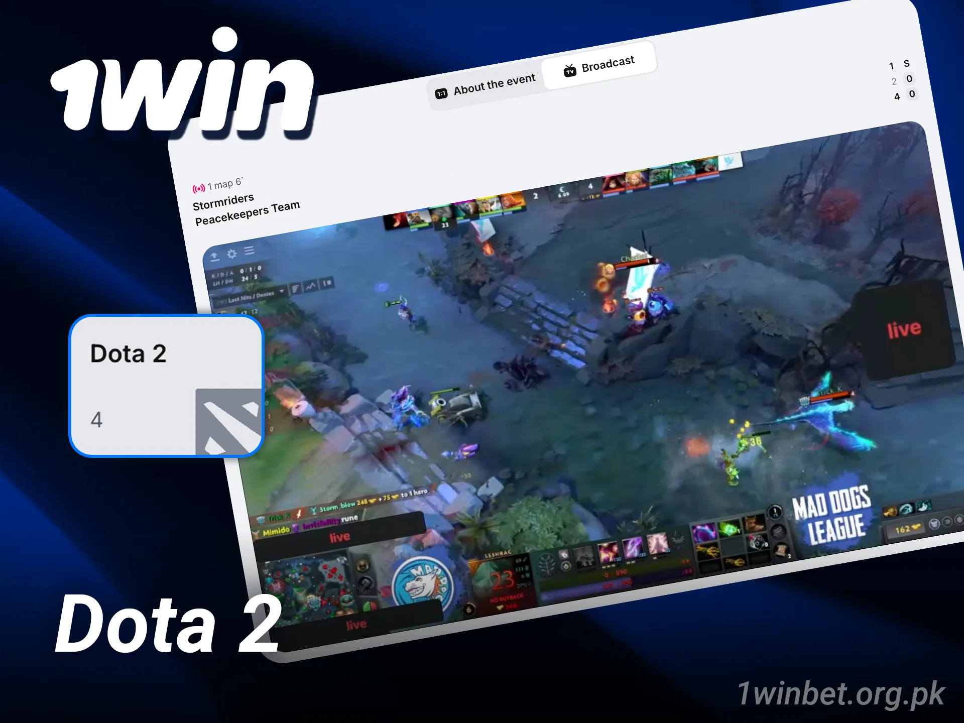 Bet on Dota 2 championships and watch your stakes grow at 1win casino.