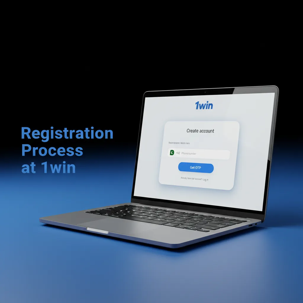 1win registration workflow: Sign-Up, choose method, enter details, select PKR currency, deposit and claim welcome bonus.