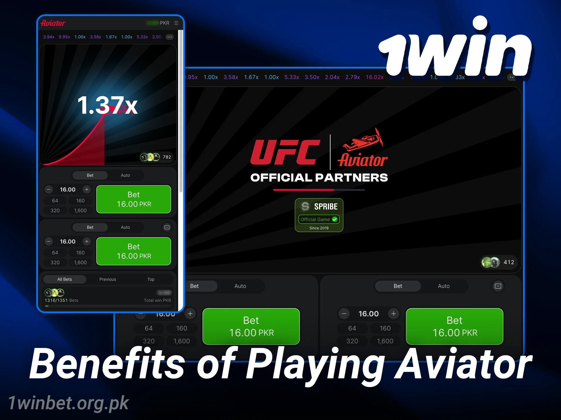 Explore the main benefits of playing 1win Aviator on this platform.