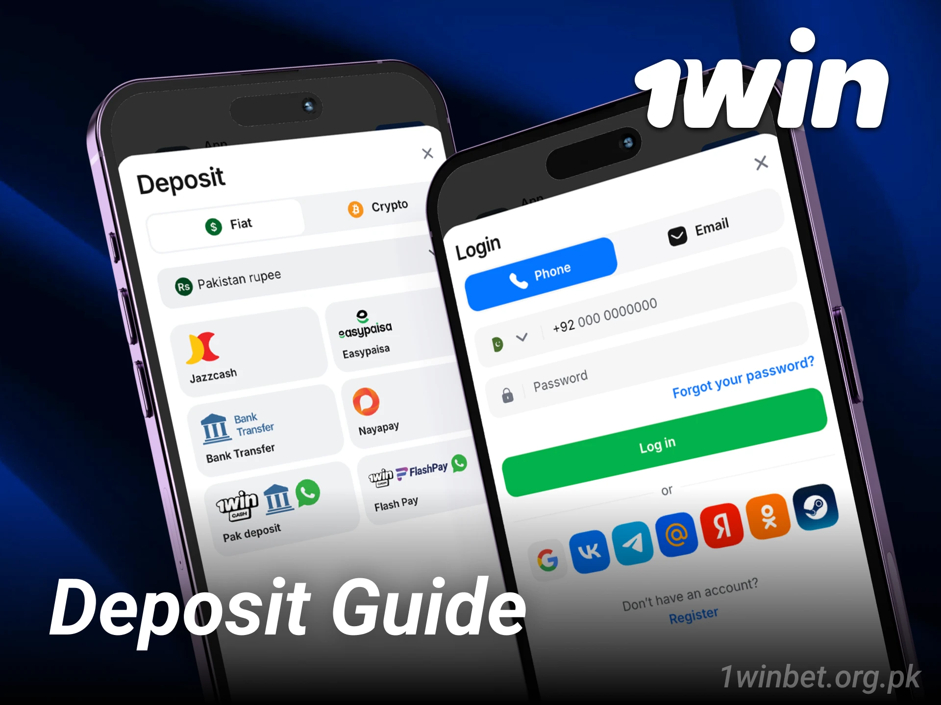 Follow the detailed deposit guide in the 1win App to play quickly.
