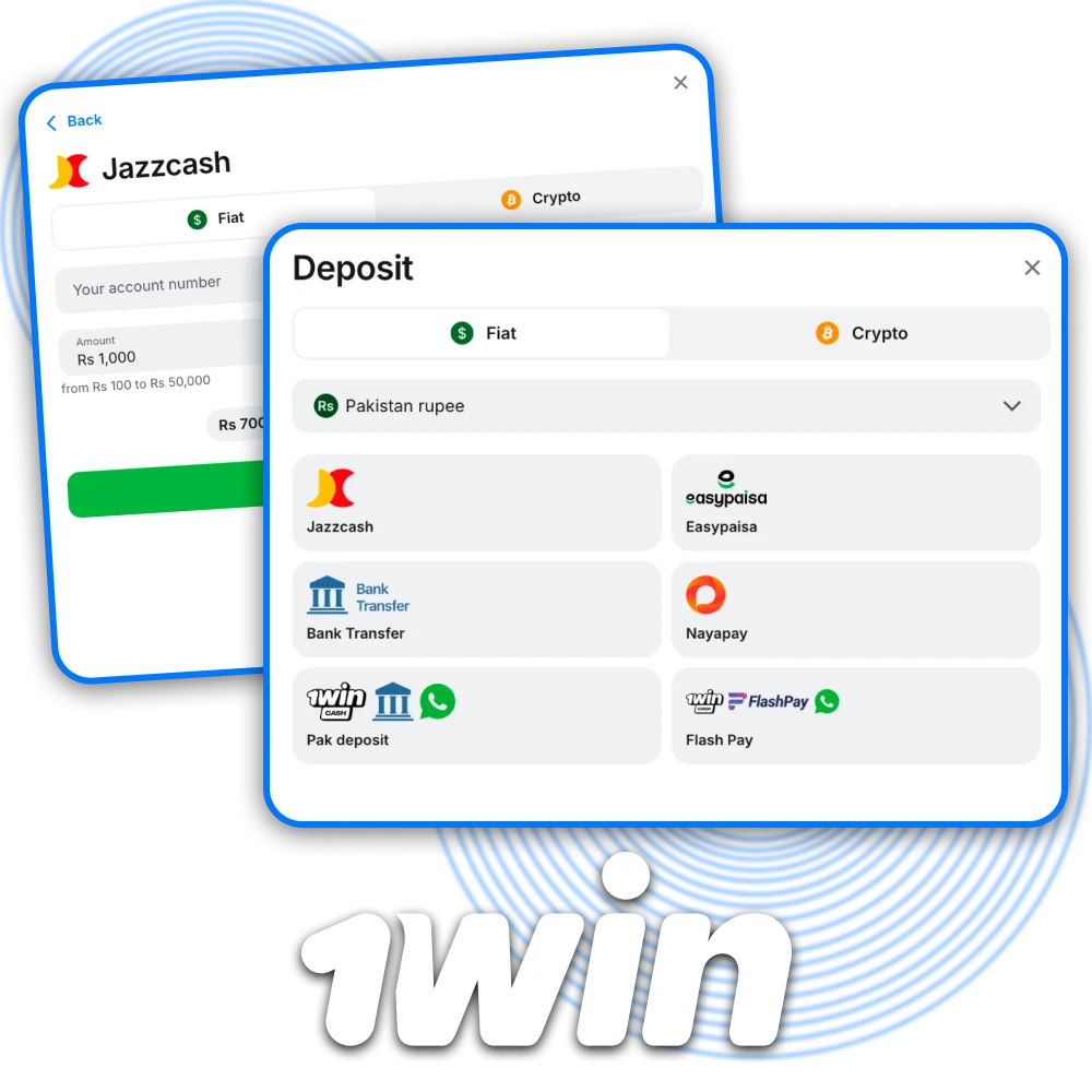 Refill your balance using secure deposit methods for the 1win Pakistan official site.