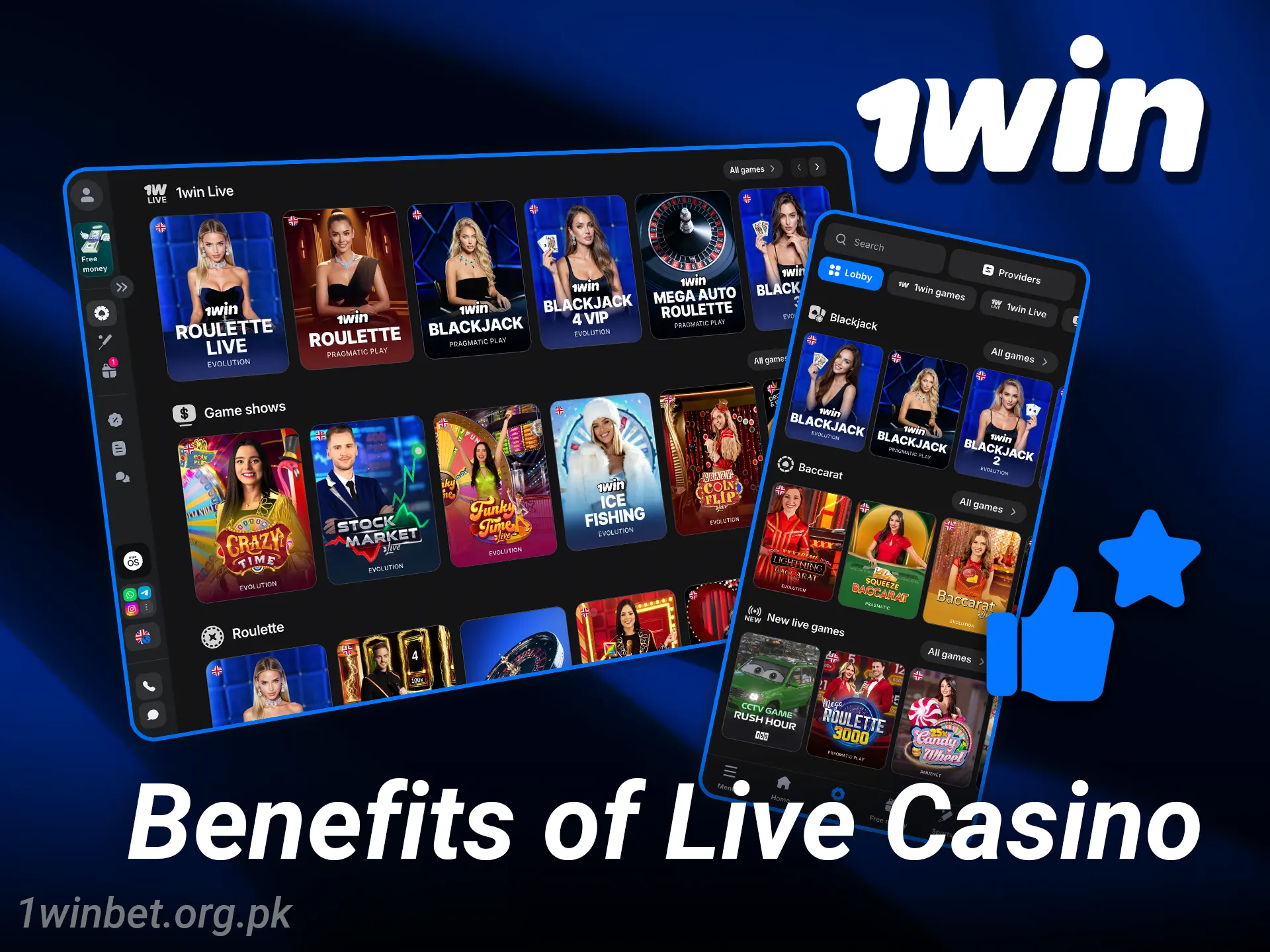 Discover the unique benefits of playing live casino games at 1win.