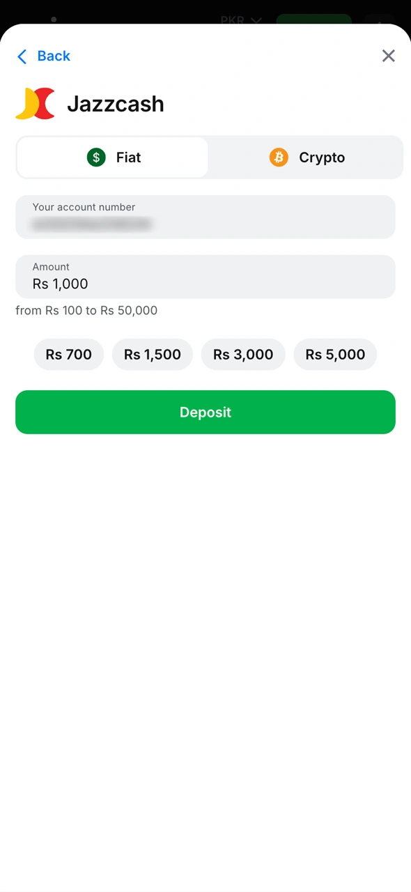 Deposit funds to join the 1win live casino gaming action.