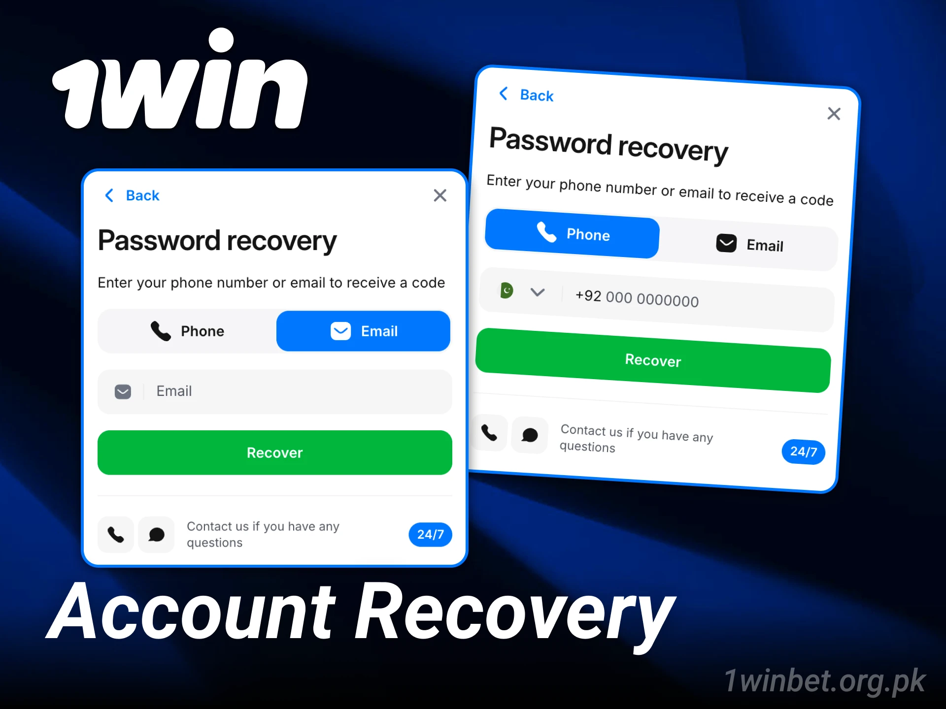 Recover your 1win registration credentials to regain access to the platform.