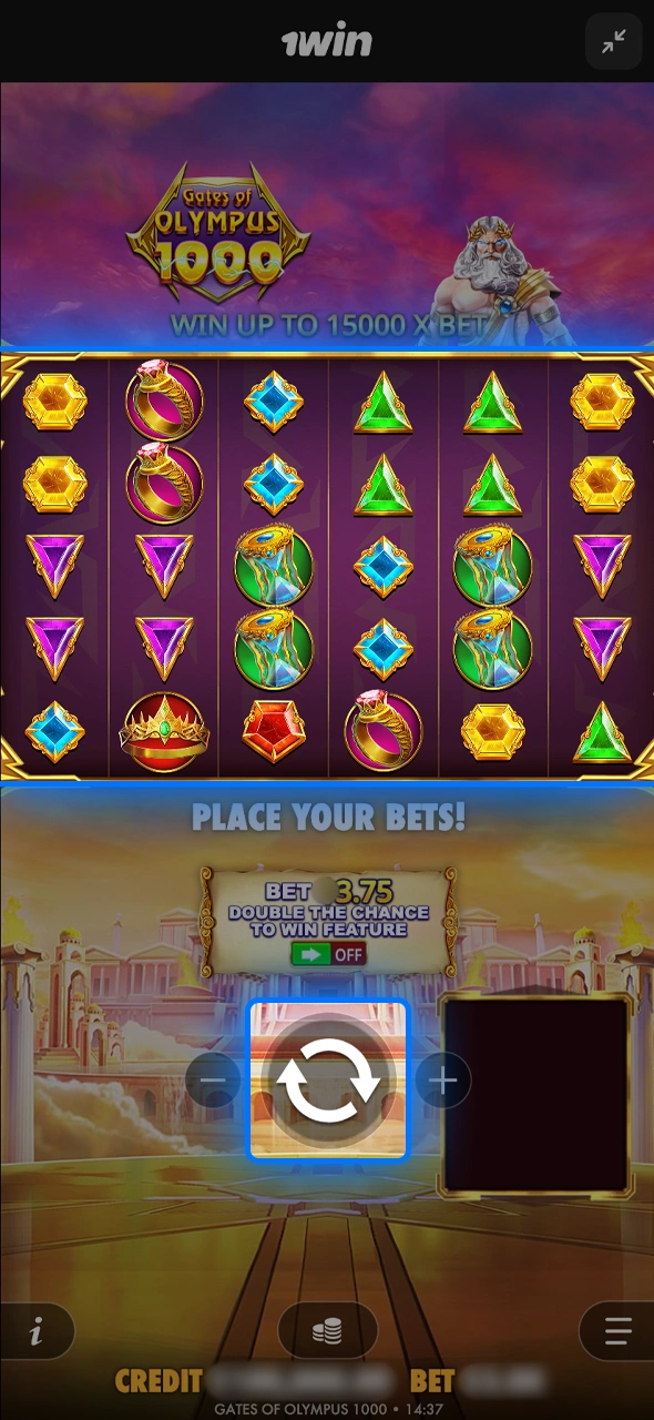 Spin and use bonus features on high-quality 1win slots.