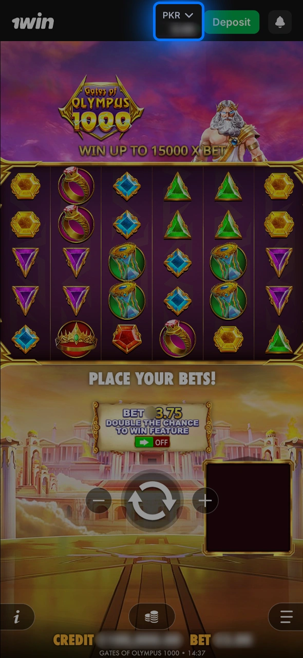Track winnings while playing premium slots at 1win casino.