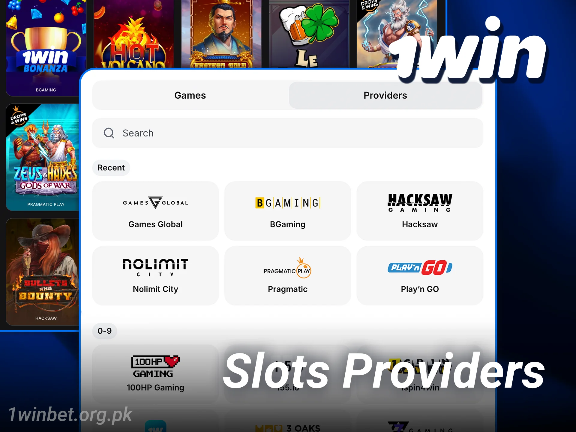 Browse the world-class 1win slots providers powering the casino.