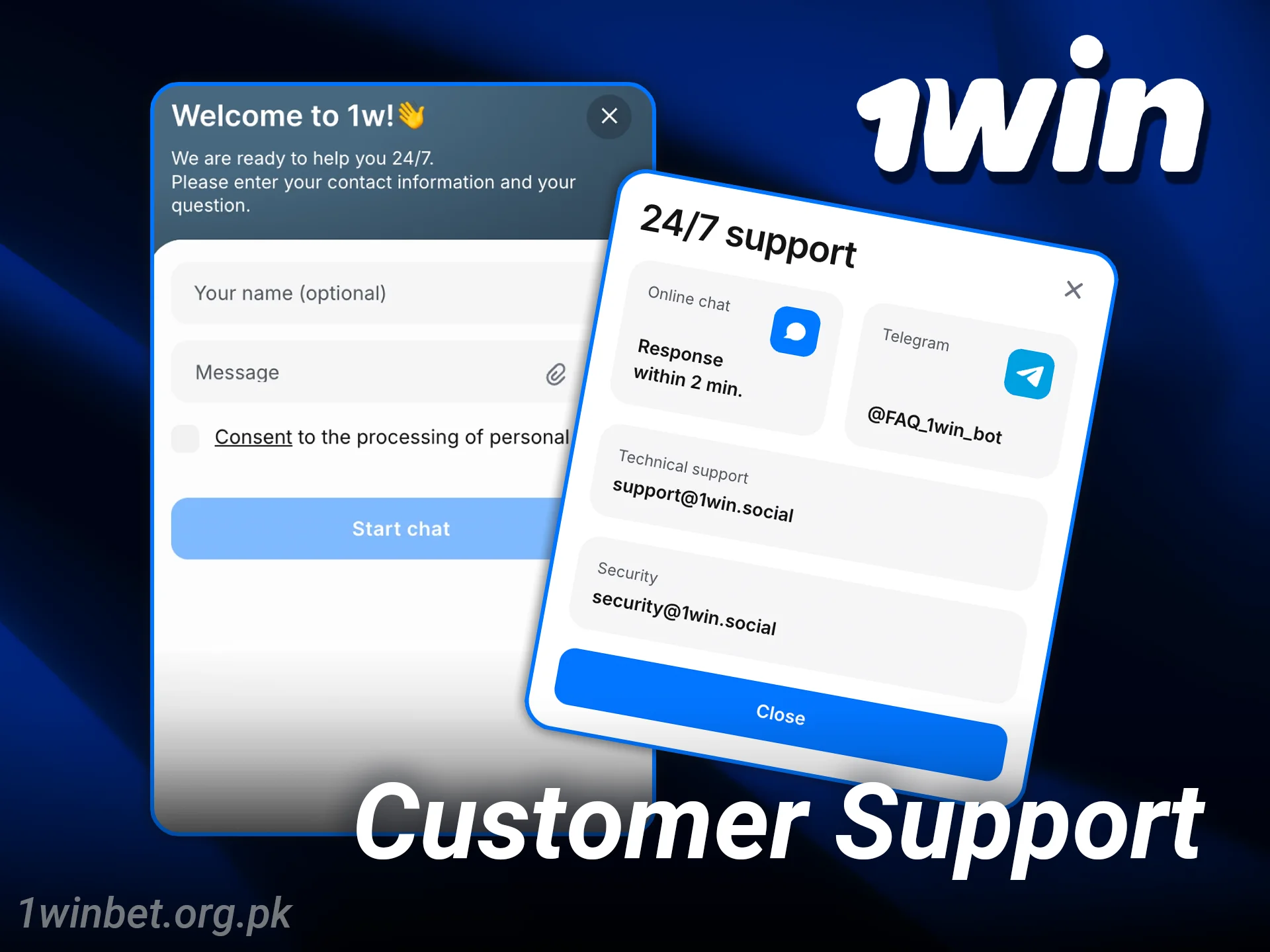 Contact the 1win customer support team for help with your withdrawal requests.