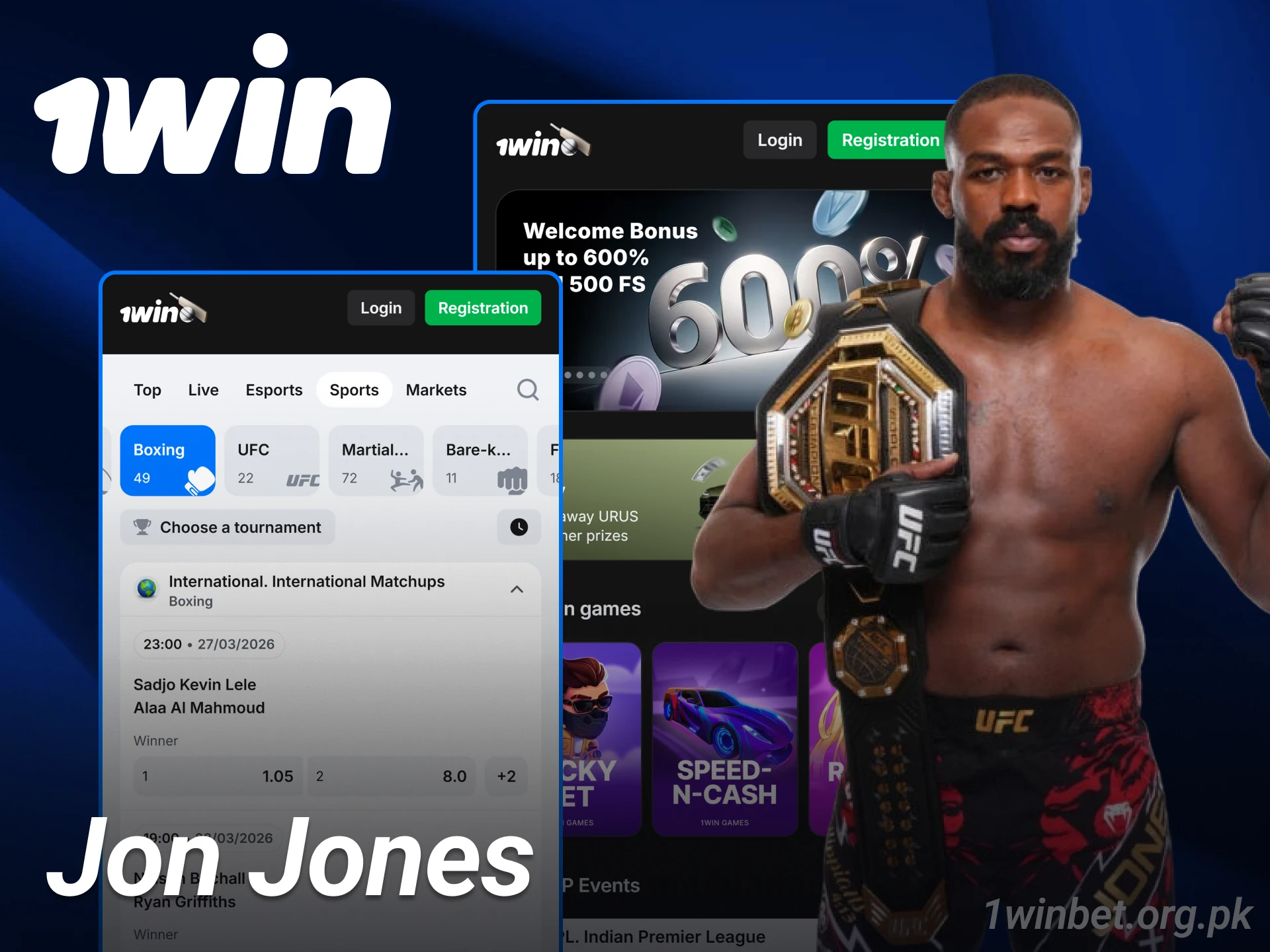 Explore the exclusive professional partnership between Jon Jones and 1win.
