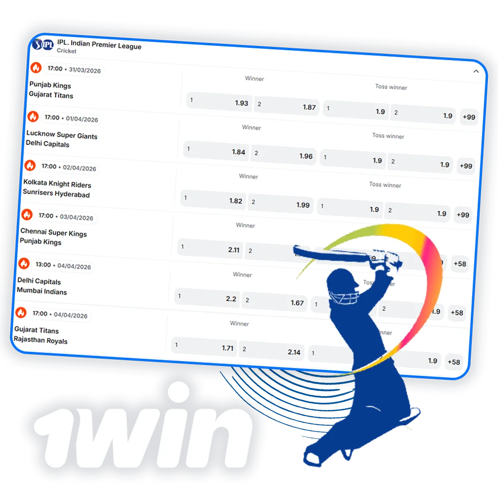 Experience IPL betting at 1win today.