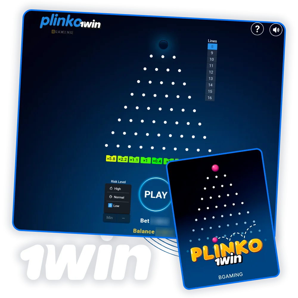 Play the Plinko game on the 1win site today.