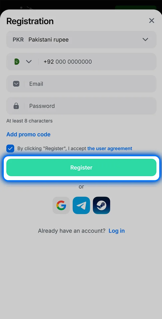 Sign up on the 1win site today.