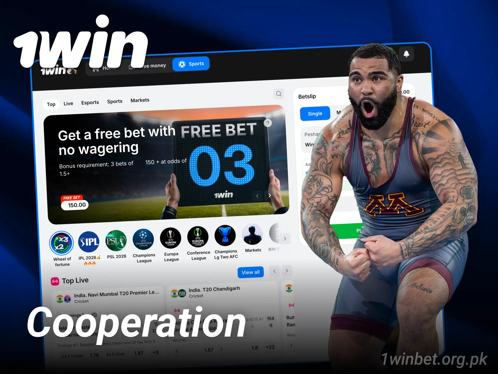 Help in shaping the future of sports entertainment at 1win x Gable Steveson.